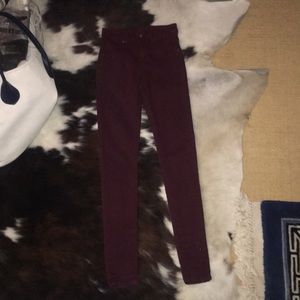 Maroon carmar skinny jeans